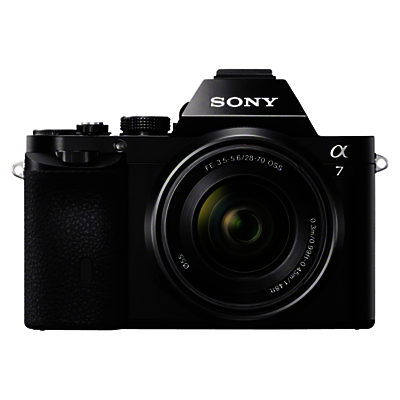 Sony Alpha ILCE-7K Compact System Camera with 28-70mm Lens, HD 1080p, 24.3MP, Wi-Fi, NFC, OLED EVF, 3” Screen Sony Alpha ILCE-7K Compact System Camera with 28-70mm Lens, HD 1080p, 24.3MP, Wi-Fi, NFC, OLED EVF, 3” Screen